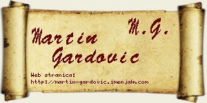Martin Gardović vizit kartica